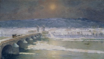 The Snow in the Auvergne, 1886 by Albert Charles Lebourg